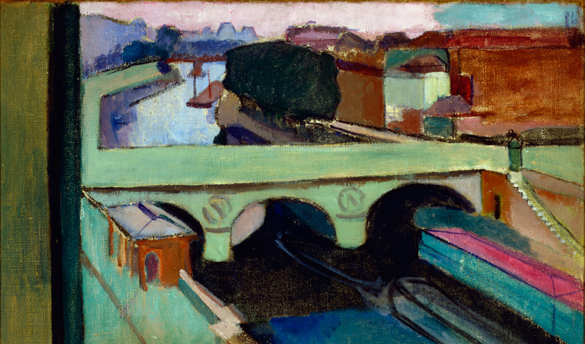 Ridley-Tree Education Center at McCormick student artwork showcase from 'Degas to Day-Glo' painting exhibition in Santa Barbara